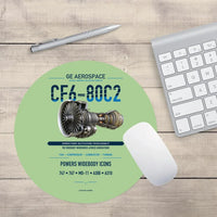 Thumbnail for CF6-80C2 design on light green round mouse pad