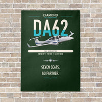 Thumbnail for Diamond DA62 vertical canvas print - no frame - dark green background