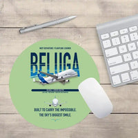 Thumbnail for Airbus BelugaXL / A330-743L design on light green round mouse pad