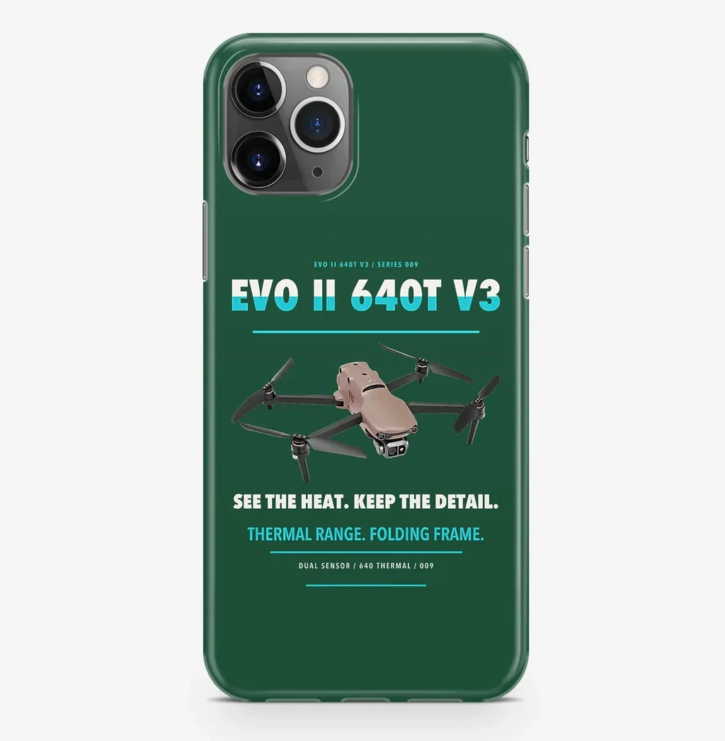 Autel EVO II Dual 640T V3 Case ProMax design on dark green iphone case promax