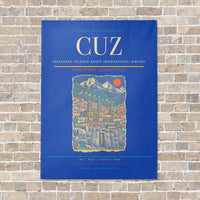 Thumbnail for Alejandro Velasco Astete International Airport CUZ - Canvas No Frame - Blue