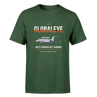 Thumbnail for Saab GlobalEye design on dark green double-side t-shirt, single-side print