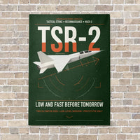 Thumbnail for BAC TSR-2 vertical canvas print - no frame - dark green background