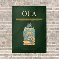 Thumbnail for Thomas Sankara International Airport OUA — Ouagadougou vertical canvas print - no frame - dark green background