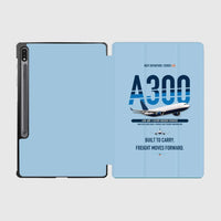 Thumbnail for Airbus A300-600F design on light blue samsung tablet tablet case