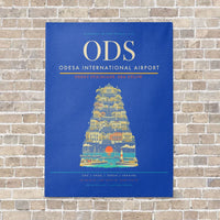 Thumbnail for Odesa International Airport ODS - Canvas No Frame - Blue