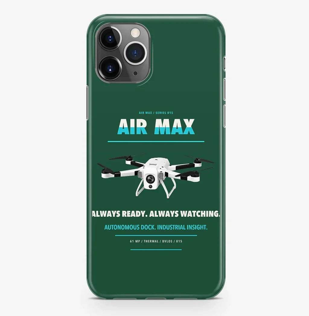 Percepto Air Max Case ProMax design on dark green iphone case promax