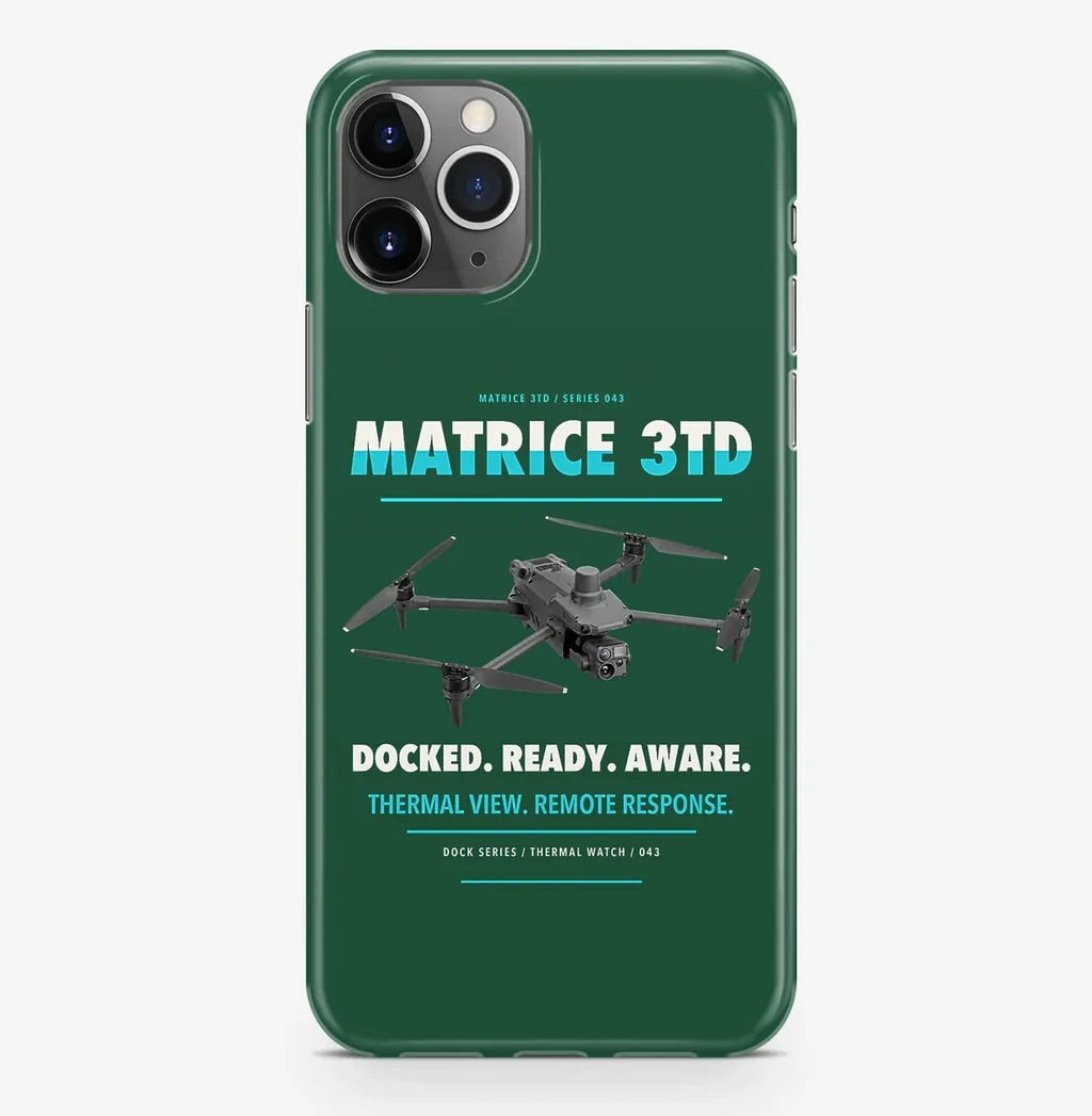 DJI Matrice 3TD Case ProMax design on dark green iphone case promax