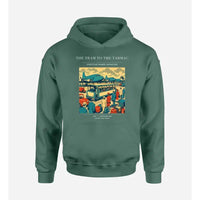 Thumbnail for VINTAGE G4372 - The Tram To The Tarmac - Premium Hoodie design on green premium
