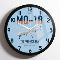Thumbnail for MQ-1B Predator design on light blue framed wall clock