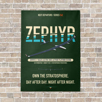 Thumbnail for Airbus Zephyr S vertical canvas print - no frame - dark green background