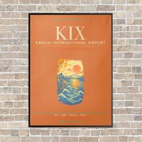 Thumbnail for Kansai International Airport Osaka KIX - Canvas Framed - Orange