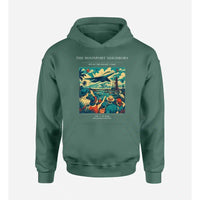 Thumbnail for VINTAGE G4129 - The Moonport Neighbors - Premium Hoodie design on green premium