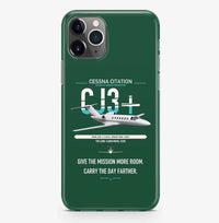 Thumbnail for Cessna Citation CJ3+ design on dark green magsafe iphone case, for iPhone Pro Max