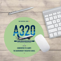 Thumbnail for Airbus A320P2F design on light green round mouse pad
