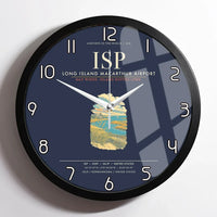 Thumbnail for Long Island MacArthur Airport ISP Wall-Clock Framed - Navy Blue