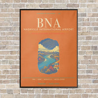 Thumbnail for Nashville International Airport BNA - Canvas Framed - Orange