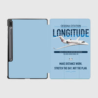 Thumbnail for Cessna Citation Longitude design on light blue samsung tablet tablet case