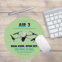 Thumbnail for DJI Air 3 design on light green round mouse pad