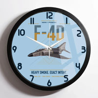 Thumbnail for F-4D Phantom II design on light blue framed wall clock