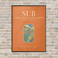 Thumbnail for Juanda International Airport Surabaya SUB - Canvas Framed - Orange