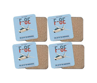 Thumbnail for F-8E Crusader design on light blue 4 pieces set coaster