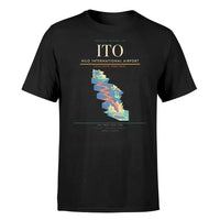 Thumbnail for Hilo International Airport (ITO) T-Shirt single-side front print in Black | hilo-international-airport-ito-double-side-t-shirt