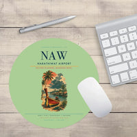 Thumbnail for Narathiwat Airport (NAW) design on light green round mouse pad