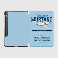 Thumbnail for Cessna Citation Mustang design on light blue samsung tablet tablet case