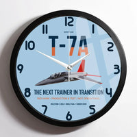 Thumbnail for T-7A Red Hawk design on light blue framed wall clock
