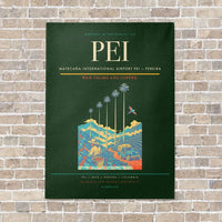 Thumbnail for Matecaña International Airport PEI — Pereira vertical canvas print - no frame - dark green background