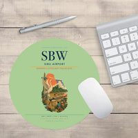 Thumbnail for Sibu Airport (SBW) design on light green round mouse pad