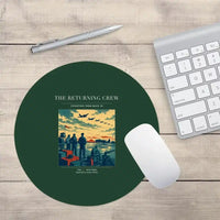 Thumbnail for VINTAGE G4519 - The Returning Crew - Designed Mouse Pads design on darkgreen round