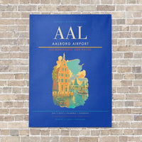 Thumbnail for Aalborg Airport AAL - Canvas No Frame - Blue
