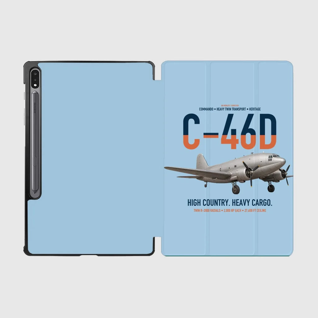 C-46D Commando design on light blue samsung tablet tablet case