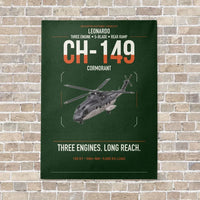 Thumbnail for Leonardo CH-149 Cormorant vertical canvas print - no frame - dark green background