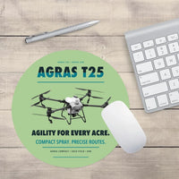 Thumbnail for DJI Agras T25 design on light green round mouse pad