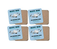 Thumbnail for DJI Mavic Mini design on light blue 4 pieces set coaster