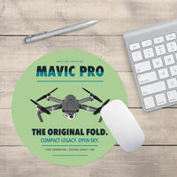 Thumbnail for DJI Mavic Pro design on light green round mouse pad