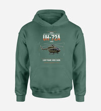 Thumbnail for Airbus UH-72A Lakota design on green double-side hoodie, single-side print