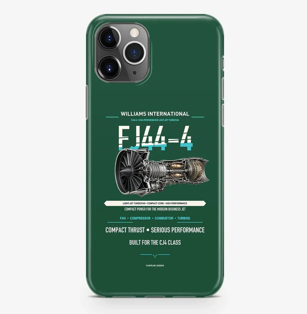 FJ44-4 Case ProMax design on dark green iphone case promax