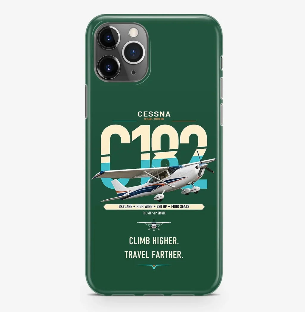 Cessna 182 Skylane design on dark green magsafe iphone case, for iPhone Pro Max