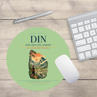 Thumbnail for Dien Bien Phu Airport (DIN) design on light green round mouse pad