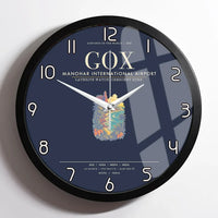 Thumbnail for Manohar International Airport Mopa GOX Wall-Clock Framed - Navy Blue
