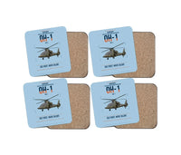 Thumbnail for Kawasaki OH-1 design on light blue 4 pieces set coaster