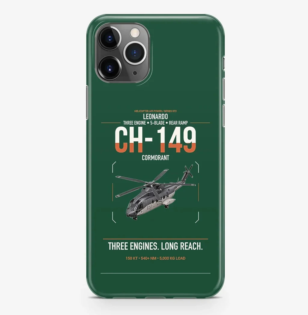 Leonardo CH-149 Cormorant design on dark green magsafe iphone case, for iPhone Pro Max
