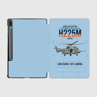 Thumbnail for Airbus Helicopters H225M Caracal design on light blue samsung tablet tablet case
