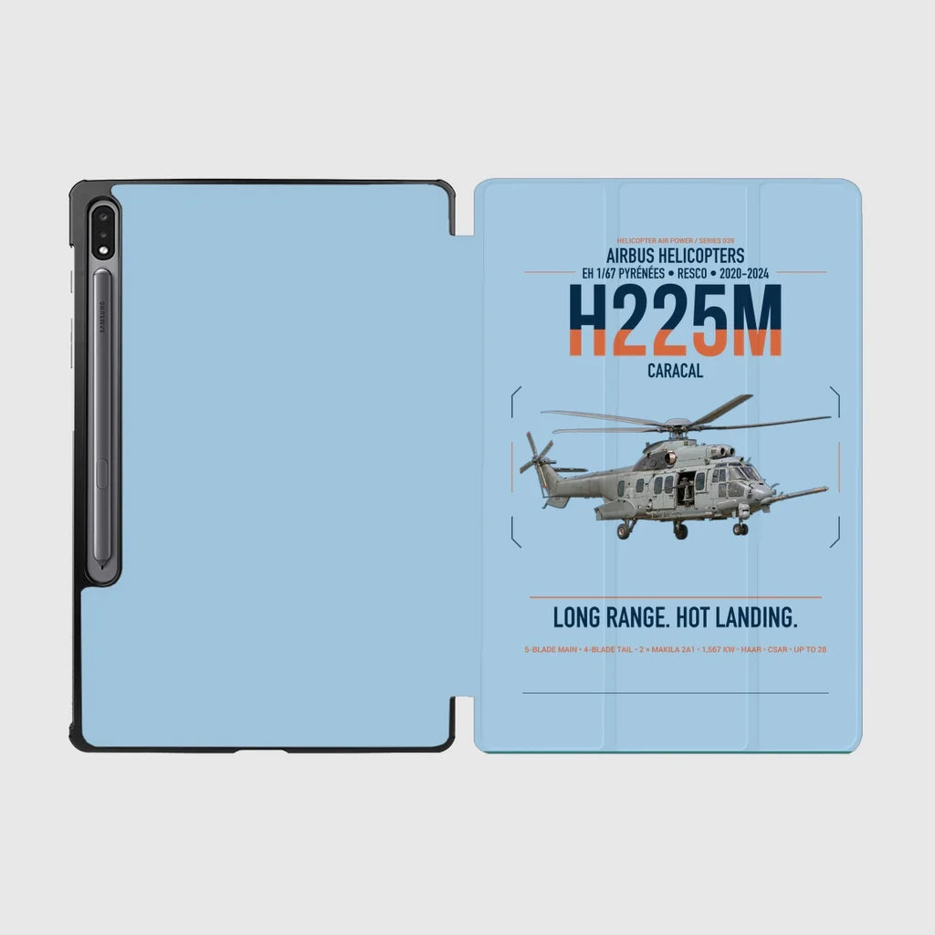 Airbus Helicopters H225M Caracal design on light blue samsung tablet tablet case