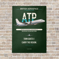 Thumbnail for British Aerospace ATP vertical canvas print - no frame - dark green background