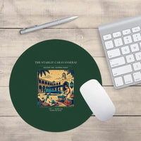 Thumbnail for VINTAGE G4336 - The Starlit Caravanserai - Designed Mouse Pads design on darkgreen round